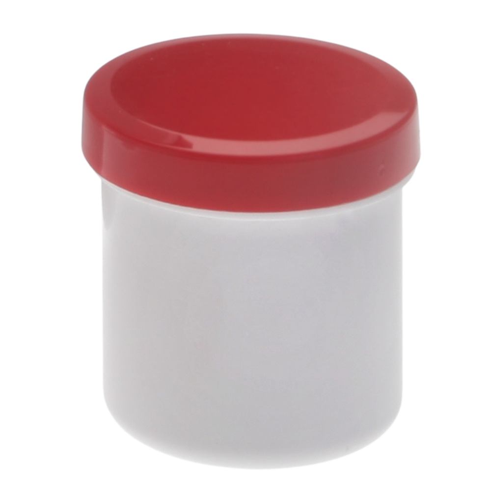 20g/25ml Schraubdose weiß mit rotem Verschluss