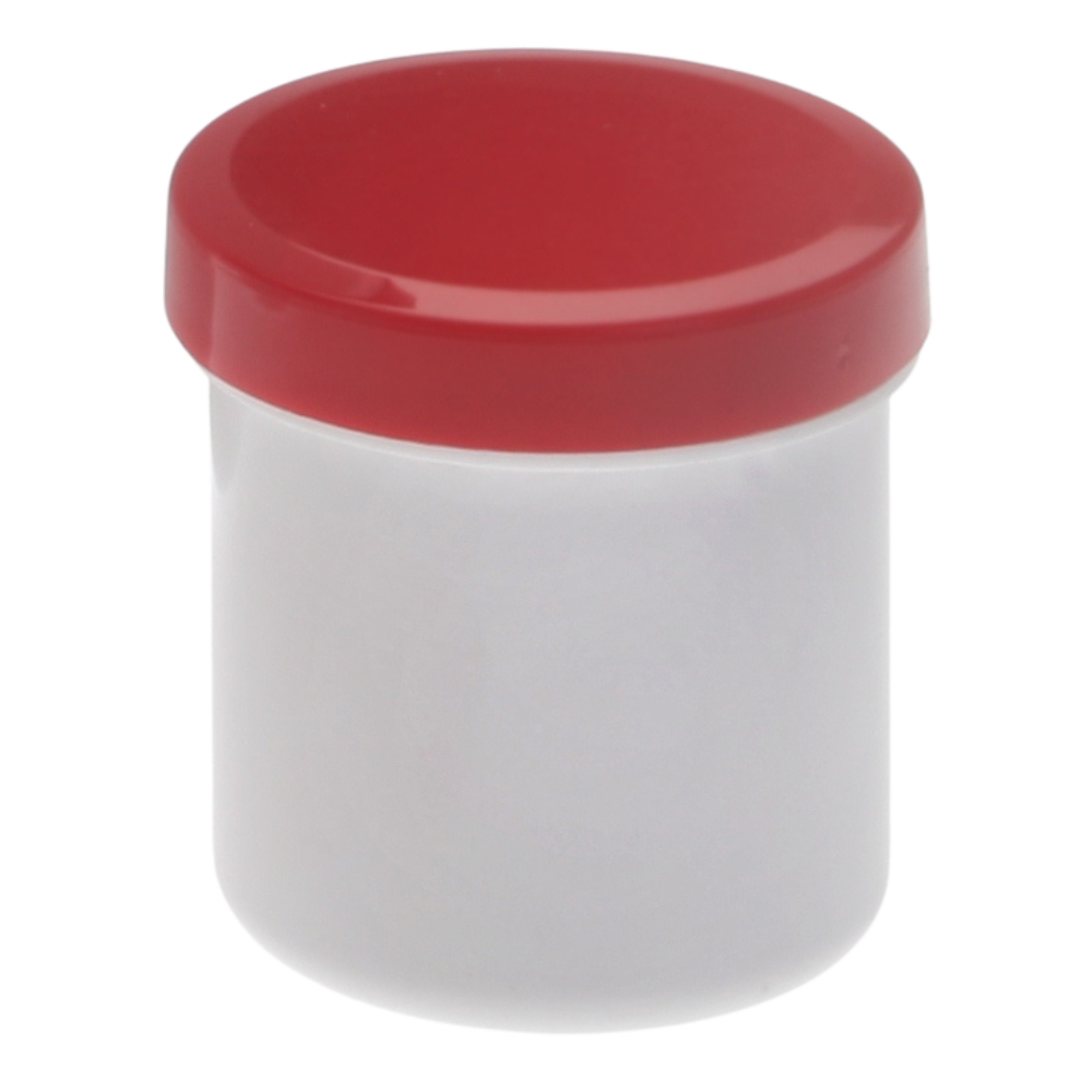 30g/35ml Schraubdose weiß mit rotem Verschluss