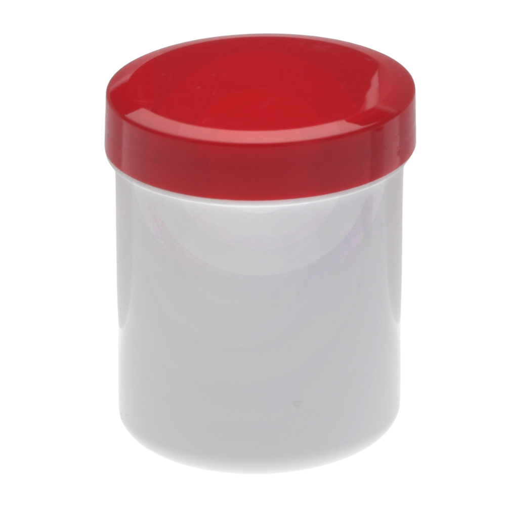50g/60ml Schraubdose weiß mit rotem Verschluss