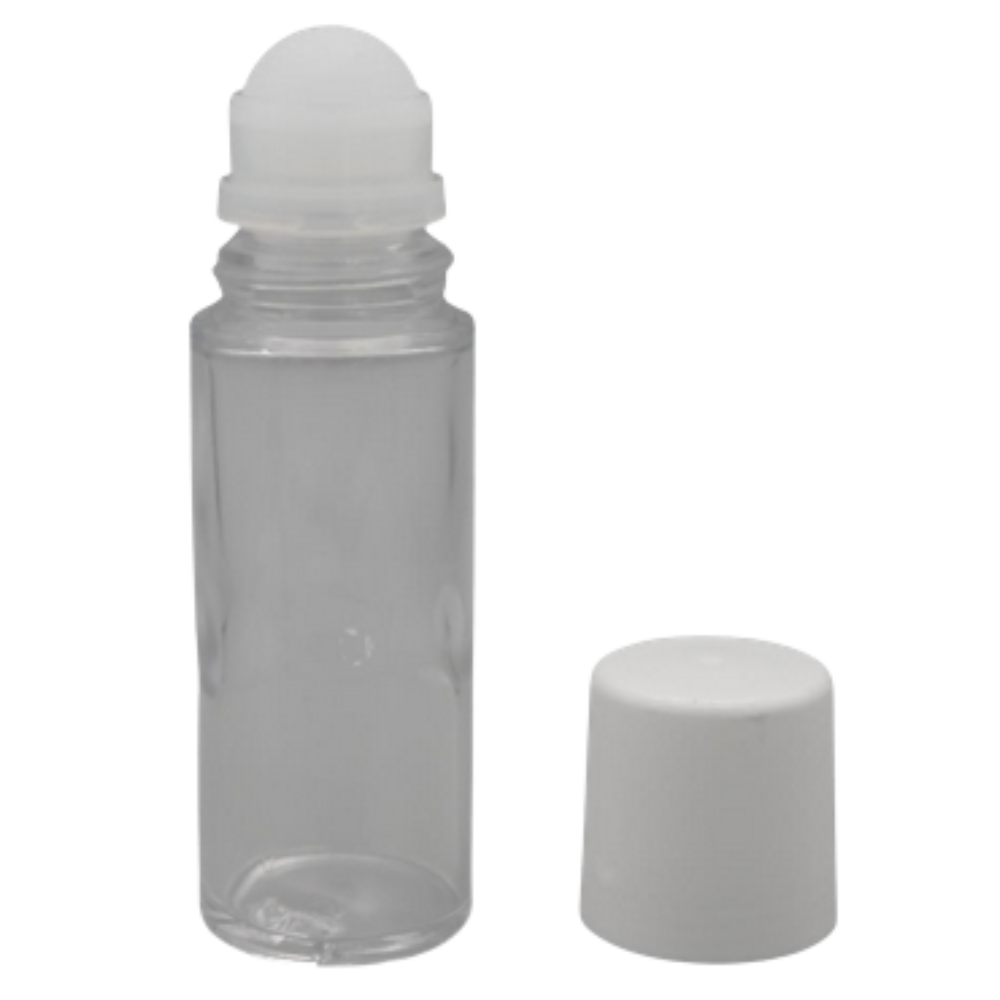 75ml Roll-on Flasche, Fitment natur, Schraubkappe weiß