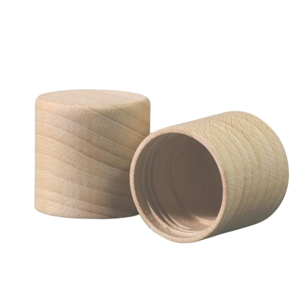 Holz-Verschluss buche für 50ml & 75ml Roll-on Flasche