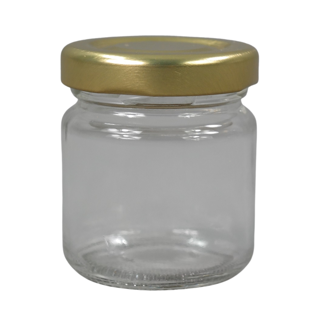 50ml Konservenglas mit goldenem Twist-off