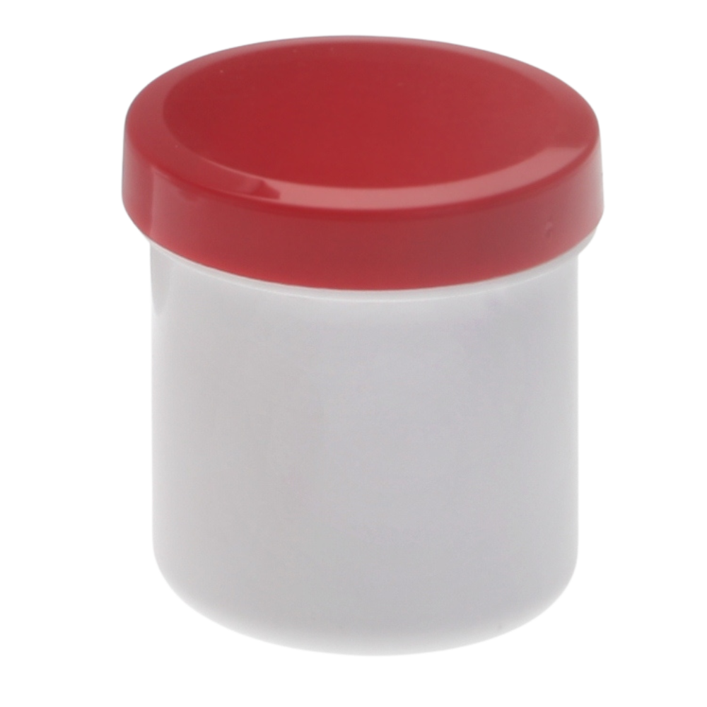 10g/12ml Schraubdose weiß mit rotem Verschluss